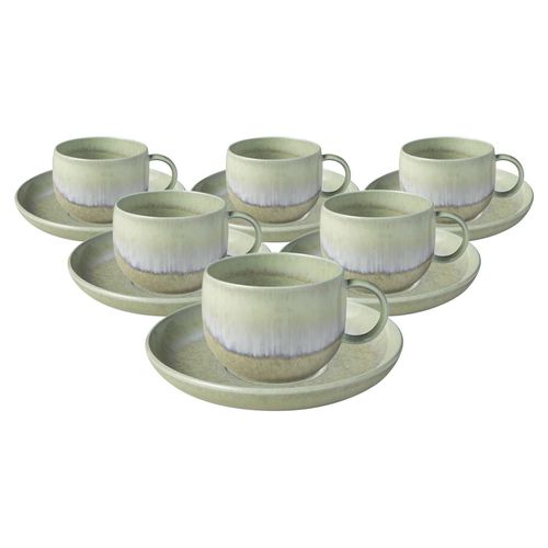 4262487290053 - like by Villeroy & Boch Kaffeetassen mit Untertassen Perlemor Alga 190 ml 6er Set