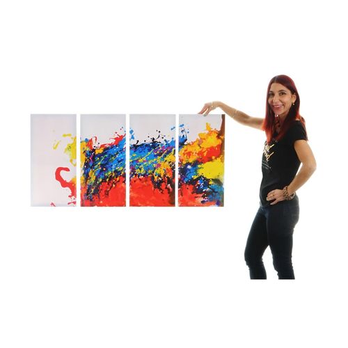 4057651055985 - Wandbild Wave 100% handgemaltes Ölgemälde Gemälde XL 120x60cm