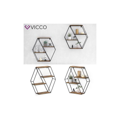 4251421940598 - VICCO Loft Wandregal FYRK Gewürzregal Industrial Küchenregal eckig Bücherregal 4251421940598 - VICCO Loft Wandregal FYRK Gewürzregal Industrial Küchenregal eckig Bücherregal