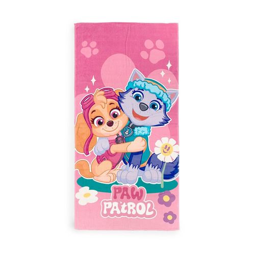 8435631339038 - Paw Patrol Strandtuch Kinderhandtuch aus Baumwolle in Rosa