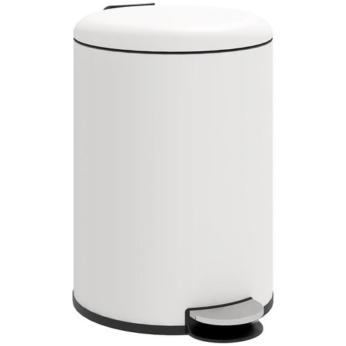 4255633576743 - Homcom - Mülleimer 20L Treteimer Kosmetikeimer Abfalleimer mit Deckel und Fußpedal Müllbehälter mit Inneneimer für Wohnzimmer Büro Metall 36 x
