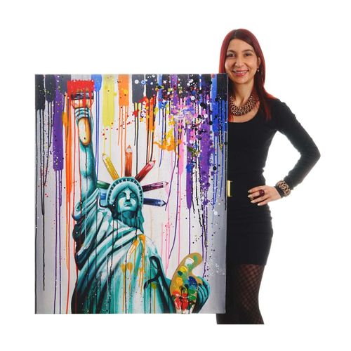 4057651057460 - Wandbild Freiheitsstatue 100% handgemaltes Ölgemälde 3D-Bild Gemälde XL 100x80cm 4057651057460 - Wandbild Freiheitsstatue 100% handgemaltes Ölgemälde 3D-Bild Gemälde XL 100x80cm