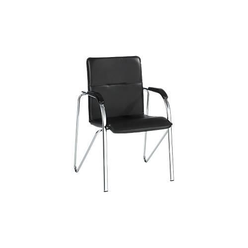 5900978063340 - Besucherstuhl Samba stapelbar 4-Fuß-Gestell Kunstleder inkl Auflehnenauflagen schwarz 5900978063340 - Besucherstuhl Samba stapelbar 4-Fuß-Gestell Kunstleder inkl Auflehnenauflagen schwarz