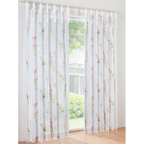 6930325793810 - Gardine HEINE HOME Gardinen Gr 245 cm Bindebänder Bindebänder 130 cm bunt (weiß bunt) 6930325793810 - Gardine HEINE HOME Gardinen Gr 245 cm Bindebänder Bindebänder 130 cm bunt (weiß bunt)