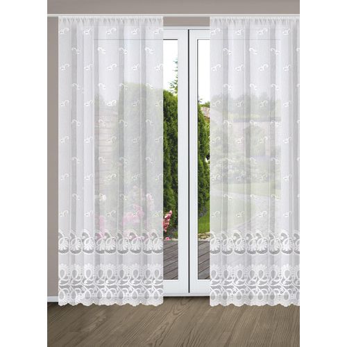 4056751442077 - Vorhang HOME WOHNIDEEN LEONORA Gardinen Gr 175 cm Faltenband 300 cm weiß Esszimmergardinen Faltenbandstore Jacquard fein LEONORA 4056751442077 - Vorhang HOME WOHNIDEEN LEONORA Gardinen Gr 175 cm Faltenband 300 cm weiß Esszimmergardinen Faltenbandstore Jacquard fein LEONORA
