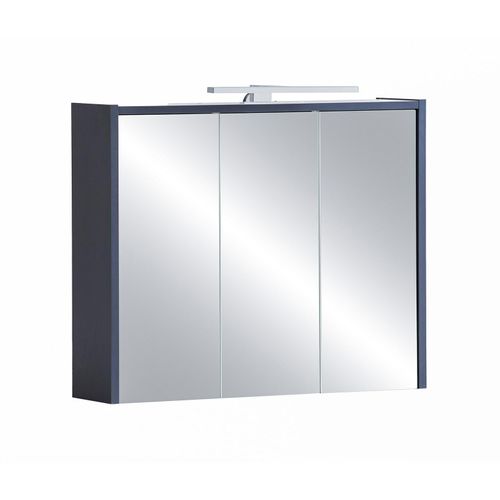 4027181121221 - - Spiegelschrank »Lovis« - 745x16x625cm - dunkelblau - Holz Metall 4027181121221 - - Spiegelschrank »Lovis« - 745x16x625cm - dunkelblau - Holz Metall