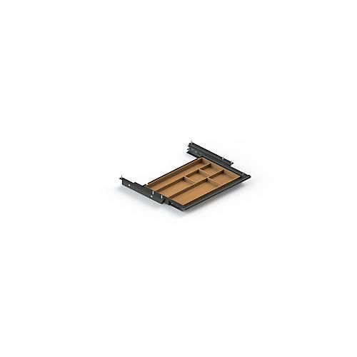 4260238821884 - Schublade für elektrisch höhenverstellbaren Schreibtisch Elements Metall mit Bambus-Inlay B 4246 x T 2645 x H 365 mm schwarz