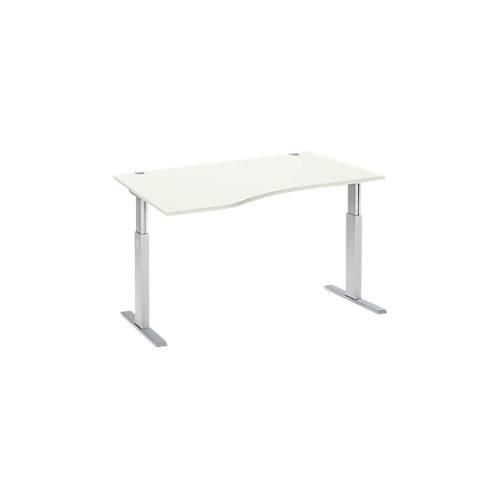 4250510855348 - Select Schreibtisch ERGO-T elektrisch höhenverstellbar Freiform Ansatz links T-Fuß B 1800 x H 725-1185 mm weiß weißalu 4250510855348 - Select Schreibtisch ERGO-T elektrisch höhenverstellbar Freiform Ansatz links T-Fuß B 1800 x H 725-1185 mm weiß weißalu