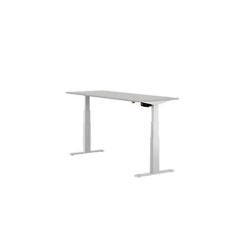4250510855508 - Select Schreibtisch ERGO-T elektrisch höhenverstellbar Rechteck T-Fuß B 1800 x T 800 x H 640-1300 mm lichtgrau weißaluminium 4250510855508 - Select Schreibtisch ERGO-T elektrisch höhenverstellbar Rechteck T-Fuß B 1800 x T 800 x H 640-1300 mm lichtgrau weißaluminium