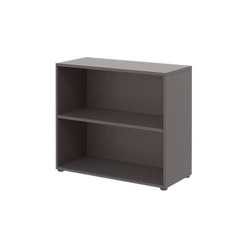 4059484217615 - Home Office Regal TEMPIO aus Holz 2 Fächer 2 OH B 800 x T 340 x H 720 mm anthrazit 4059484217615 - Home Office Regal TEMPIO aus Holz 2 Fächer 2 OH B 800 x T 340 x H 720 mm anthrazit