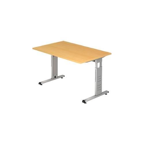 4032062004241 - Schreibtisch VOS12 6 manuell höhenverstellbar 85cm (H) 120x80cm (BxT) rechteckig buche weißaluminium 4032062004241 Hammer 4032062004241 - Schreibtisch VOS12 6 manuell höhenverstellbar 85cm (H) 120x80cm (BxT) rechteckig buche weißaluminium 4032062004241 Hammer