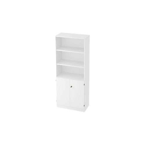 4032062032251 - Regalschrank B 800 x T 420 x H 2004 mm 5 OH 5 Böden 2 Türen abschließbar weiß weiß 4032062032251 - Regalschrank B 800 x T 420 x H 2004 mm 5 OH 5 Böden 2 Türen abschließbar weiß weiß