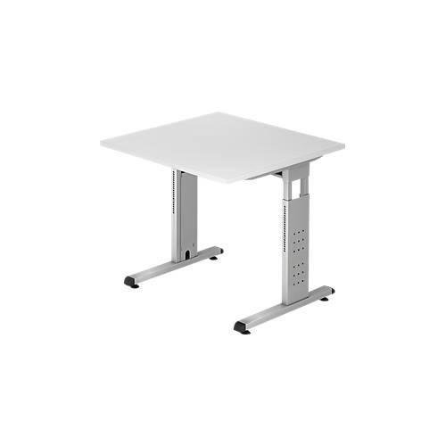 4032062004203 - Schreibtisch VOS08 5 S manuell höhenverstellbar 65-85cm (H) 80x80cm (BxT) quadratisch grau silber 4032062004203 Hammerbac 4032062004203 - Schreibtisch VOS08 5 S manuell höhenverstellbar 65-85cm (H) 80x80cm (BxT) quadratisch grau silber 4032062004203 Hammerbac