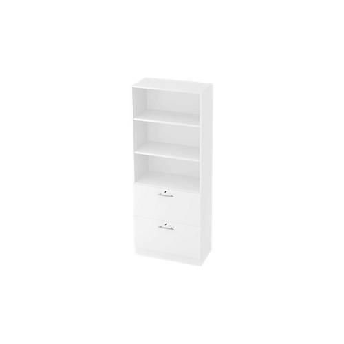 4032062032275 - Schrank ULM mit Hängeregistraturauszügen 3 OH H 2004 x B 800 x T 420 mm weiß weiß 4032062032275 - Schrank ULM mit Hängeregistraturauszügen 3 OH H 2004 x B 800 x T 420 mm weiß weiß