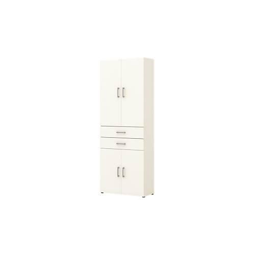 4050211981946 - Home Office Schrank TEMPIO aus Holz 4 Türen 2 Schubkästen 6 OH B 800 x T 340 x H 2130 mm weiß weiß 4050211981946 - Home Office Schrank TEMPIO aus Holz 4 Türen 2 Schubkästen 6 OH B 800 x T 340 x H 2130 mm weiß weiß