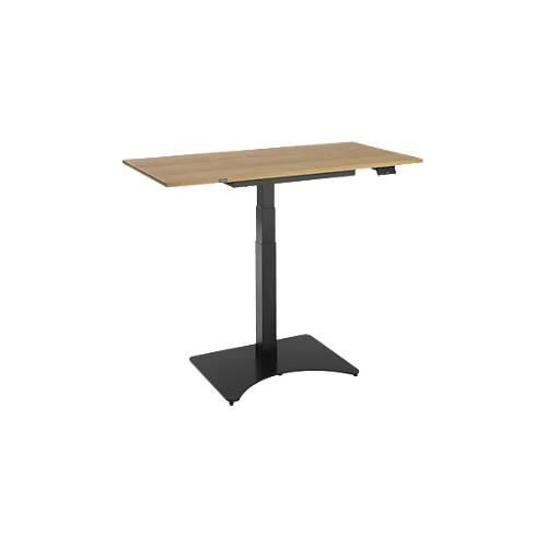 5900978465090 - Home Office Tisch elektrisch höhenverstellbar Rechteck Standfuß B 1150 x T 550 x H 640-1100 mm Hickory-Eiche schwarz + Memory-Bedienpanel