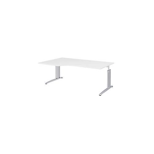 4050211072354 - Winkelschreibtisch BARI 90° Form A Winkel links C-Fuß B 2000 x T 800 mm weiß 4050211072354 - Winkelschreibtisch BARI 90° Form A Winkel links C-Fuß B 2000 x T 800 mm weiß