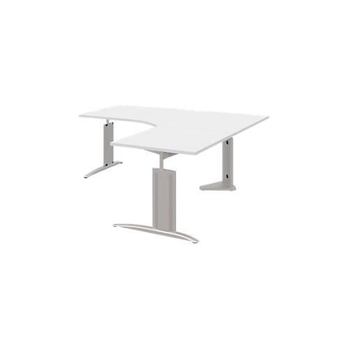4050211072361 - Winkelschreibtisch BARI 90° Winkel rechts C-Fuß B 1800 x T 800 mm weiß 4050211072361 - Winkelschreibtisch BARI 90° Winkel rechts C-Fuß B 1800 x T 800 mm weiß