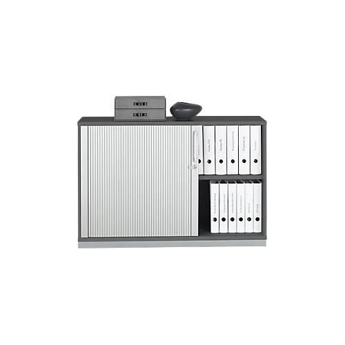 4251898813913 - Querrollladenschrank Tetris Wood 2 OH abschließbar mit Sockel B 1200 x T 421 x H 800 mm graphit