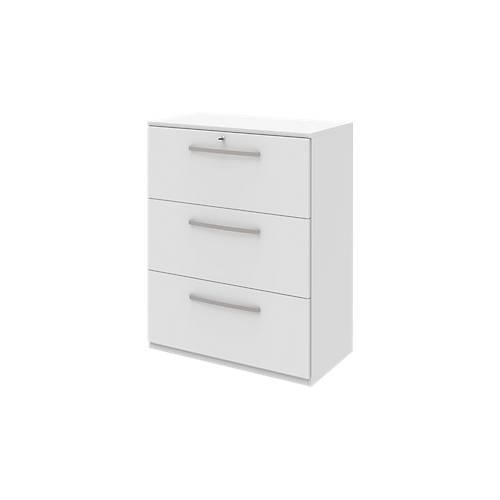 4004479480253 - Hängeregistraturschrank BARI 3 Auszüge Zentralverriegelung B 819 x T 430 x H 1117 mm weiß 4004479480253 - Hängeregistraturschrank BARI 3 Auszüge Zentralverriegelung B 819 x T 430 x H 1117 mm weiß