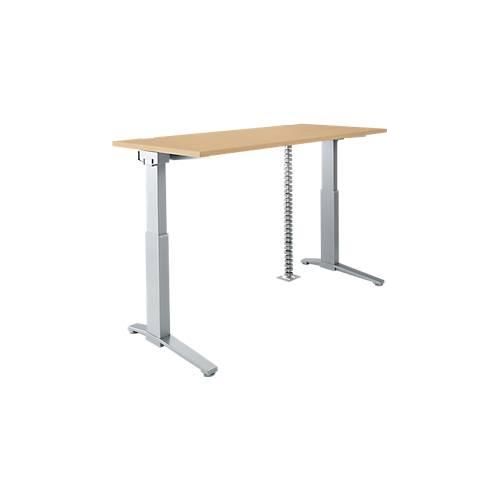 4250510857403 - Genius Schreibtisch PLANOVA ERGOSTYLE S elektrisch höhenverstellbar C-Fuß B 1600 mm Ahorn alusilber Memorymaster Kabelschlange 4250510857403 - Genius Schreibtisch PLANOVA ERGOSTYLE S elektrisch höhenverstellbar C-Fuß B 1600 mm Ahorn alusilber Memorymaster Kabelschlange