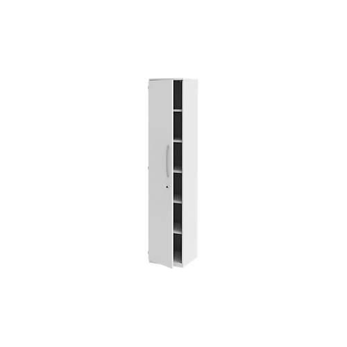 4004479485531 - Aktenschrank BARI 6 Ordnerhöhen 5 Böden Schloss Türanschlag links B 427 x T 430 x H 2174 mm weiß 4004479485531 - Aktenschrank BARI 6 Ordnerhöhen 5 Böden Schloss Türanschlag links B 427 x T 430 x H 2174 mm weiß