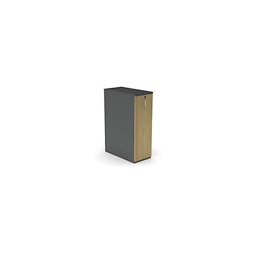5900978283489 - Hochcontainer Big Tower BEXXSTAR 3 Regalfächer links abschließbar B 400 x T 800 x H 1155 mm dunkelgrau Eiche