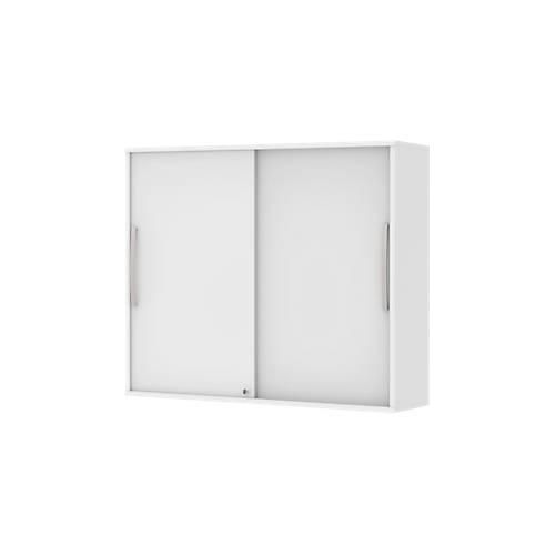4004479478816 - Schiebetür-Aufbauschrank BARI 4 Böden Schloss Mitteltrennwand B 1200 x T 430 x H 1057 mm weiß 4004479478816 - Schiebetür-Aufbauschrank BARI 4 Böden Schloss Mitteltrennwand B 1200 x T 430 x H 1057 mm weiß
