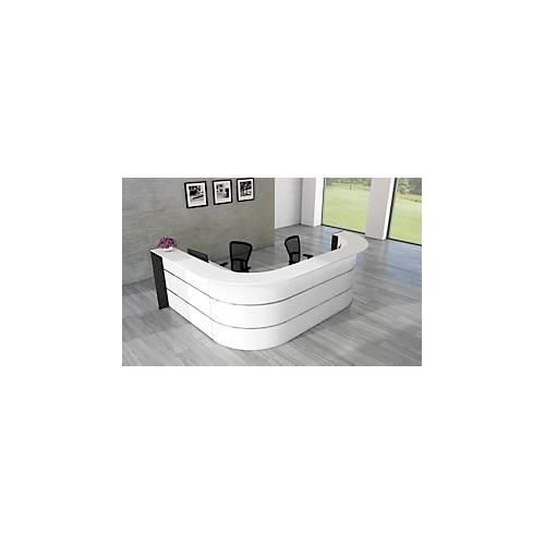 4044917435407 - L-Theke Faro 4-Elemente 90° Winkel melaminharzbeschichtet ABS-Kanten B 3250 x T 2320 H 1120 mm weiß anthrazit 4044917435407 - L-Theke Faro 4-Elemente 90° Winkel melaminharzbeschichtet ABS-Kanten B 3250 x T 2320 H 1120 mm weiß anthrazit