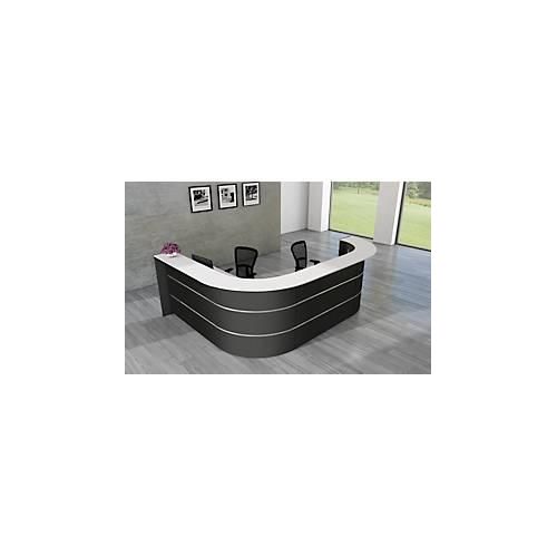4044917435315 - L-Theke Faro 4-Elemente 90° Winkel melaminharzbeschichtet ABS-Kanten B 3250 x T 2320 H 1120 mm anthrazit anthrazit 4044917435315 - L-Theke Faro 4-Elemente 90° Winkel melaminharzbeschichtet ABS-Kanten B 3250 x T 2320 H 1120 mm anthrazit anthrazit