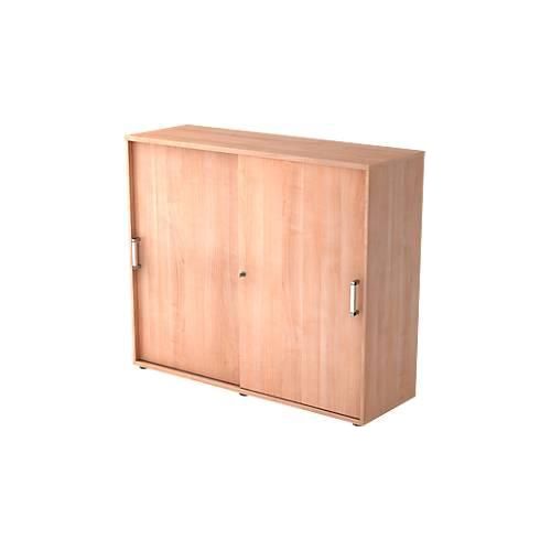 4032062131817 - Schiebetürenschrank TARVIS 3 Ordnerhöhen B 1200 x T 400 x H 1100 mm abschließ- & stapelbar Nussbaum-Dekor 4032062131817 - Schiebetürenschrank TARVIS 3 Ordnerhöhen B 1200 x T 400 x H 1100 mm abschließ- & stapelbar Nussbaum-Dekor