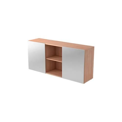4032062140260 - Schiebetürenschrank Spanplatte 1 Fachboden 1600 x 420 x 748 mm Walnuss Braun Silber 4032062140260 - Schiebetürenschrank Spanplatte 1 Fachboden 1600 x 420 x 748 mm Walnuss Braun Silber