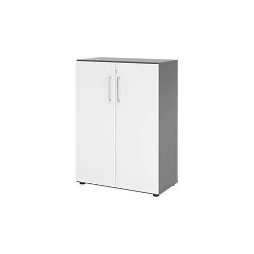 4032062184400 - HAMMERBACHER Aktenschrank Popular V938T3 G W BS grafit weiß 2 Fachböden 800 x 420 x 1100 cm 4032062184400 - HAMMERBACHER Aktenschrank Popular V938T3 G W BS grafit weiß 2 Fachböden 800 x 420 x 1100 cm