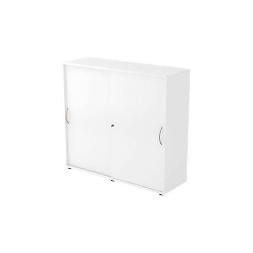 4032062140734 - Schiebetürenschrank TARA 3 Ordnerhöhen B 1200 x T 400 x H 1180 mm abschließ- & stapelbar weiß 4032062140734 - Schiebetürenschrank TARA 3 Ordnerhöhen B 1200 x T 400 x H 1180 mm abschließ- & stapelbar weiß