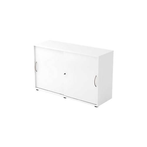4032062140222 - Schiebetürenschrank TARA 2 Ordnerhöhen B 1200 x T 400 x H 748 mm abschließ- & stapelbar weiß 4032062140222 - Schiebetürenschrank TARA 2 Ordnerhöhen B 1200 x T 400 x H 748 mm abschließ- & stapelbar weiß