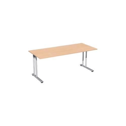 4038933481487 - Schreibtisch PALENQUE C-Fuß Rechteck B 1800 x T 800 x H 720 mm Buche 4038933481487 - Schreibtisch PALENQUE C-Fuß Rechteck B 1800 x T 800 x H 720 mm Buche
