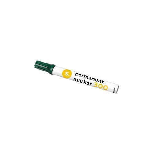 4250510873267 - Permanentmarker Schäfer Shop 300 Rundspitze Strichbreite 15-3 mm wasserfest offen lagerfähig Aluminium & Kunststoff grün 1 Stück