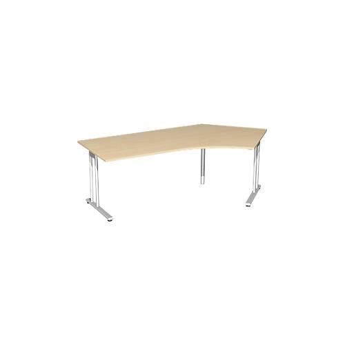 4038933430638 - Winkelschreibtisch 135° PALENQUE C-Fuß Winkel rechts B 2165 x T 800 1130 x H 720 mm Ahorn 4038933430638 - Winkelschreibtisch 135° PALENQUE C-Fuß Winkel rechts B 2165 x T 800 1130 x H 720 mm Ahorn