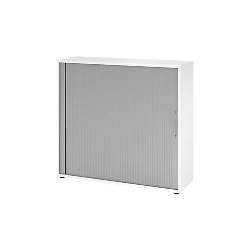 4032062185186 - Querrollladenschrank Breno 3 OH abschließbar stapelbar B 1200 x T 400 x H 1100 mm Spanplatte weiß