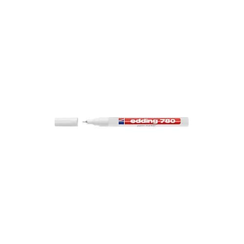 4004764023066 - edding 780 Permanent Lackmarker Weiß Extra Fein Nadelspitze 1 - 08 mm Wasserbeständig 4004764023066 - edding 780 Permanent Lackmarker Weiß Extra Fein Nadelspitze 1 - 08 mm Wasserbeständig