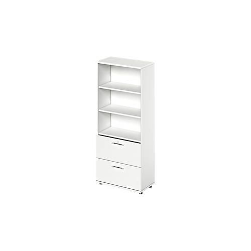 4251898803440 - Schäfer Shop Genius Kombischrank TETRIS WOOD 5 OH H 1910 mm 2 Hängeregistraturauszüge Höhe inkl Gleiter weiß 4251898803440 - Schäfer Shop Genius Kombischrank TETRIS WOOD 5 OH H 1910 mm 2 Hängeregistraturauszüge Höhe inkl Gleiter weiß
