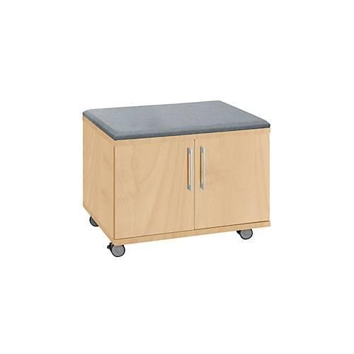 4250510812891 - Select Rollschrank mit Sitzfunktion B 800 x T 450 x H 590 mm Ahorn-Dekor