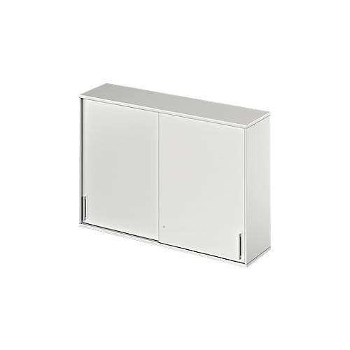 4251898804010 - Genius Aufsatz-Schiebetürenschrank TETRIS WOOD 3 OH B 1600 mm lichtgrau