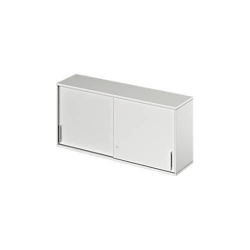 4251898803976 - Genius Aufsatz-Schiebetürenschrank TETRIS WOOD 2 OH B 1600mm Höhe inkl Gleiter lichtgrau