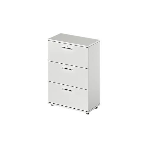 4251898804577 - Schäfer Shop Genius Hängeregistraturschrank TETRIS WOOD 3 OH B 800 mm Höhe inkl Gleiter abschließbar lichtgrau 4251898804577 - Schäfer Shop Genius Hängeregistraturschrank TETRIS WOOD 3 OH B 800 mm Höhe inkl Gleiter abschließbar lichtgrau