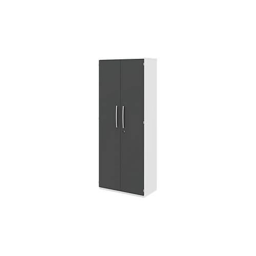 4050211461899 - Aktenschrank BARI 6 OH 5 Böden Schloss B 819 x T 430 x H 2174 mm weiß anthrazit 4050211461899 - Aktenschrank BARI 6 OH 5 Böden Schloss B 819 x T 430 x H 2174 mm weiß anthrazit