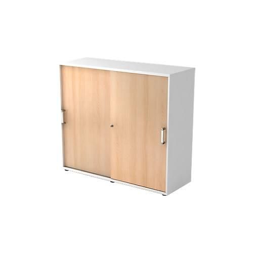 4032062166215 - Schiebetürenschrank TARVIS 3 Ordnerhöhen B 1200 x T 400 x H 1100 mm abschließ- & stapelbar weiß Eiche-Dekor 4032062166215 - Schiebetürenschrank TARVIS 3 Ordnerhöhen B 1200 x T 400 x H 1100 mm abschließ- & stapelbar weiß Eiche-Dekor