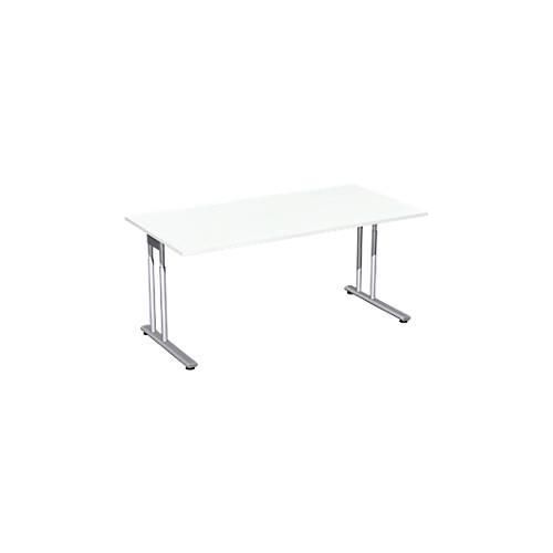 4038933477374 - Schreibtisch PALENQUE C-Fuß Rechteck B 1600 x T 800 x H 720 mm weiß 4038933477374 - Schreibtisch PALENQUE C-Fuß Rechteck B 1600 x T 800 x H 720 mm weiß