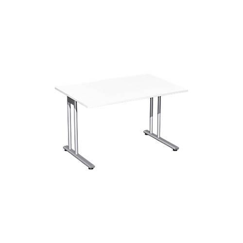4038933477381 - Schreibtisch PALENQUE C-Fuß Rechteck B 1200 x T 800 x H 720 mm weiß
