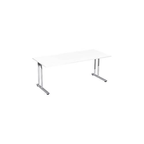 4038933482811 - Schreibtisch PALENQUE C-Fuß Rechteck B 1800 x T 800 x H 720 mm weiß 4038933482811 - Schreibtisch PALENQUE C-Fuß Rechteck B 1800 x T 800 x H 720 mm weiß